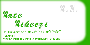 mate mikeczi business card